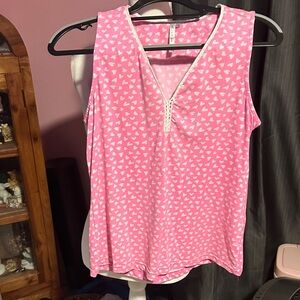 Lulu-B Pink Heart Tank Top